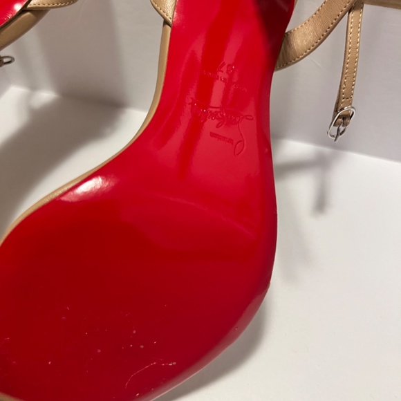 Christian Louboutin size 37 nude heels - Picture 6 of 9